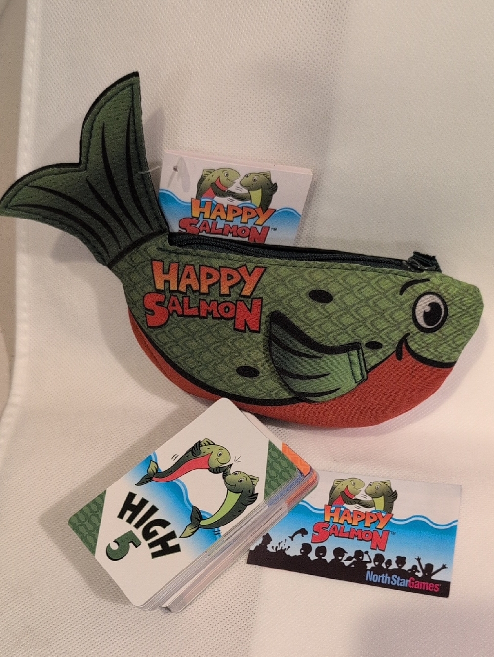 Family Card Game - Green and Orange Plush Case
